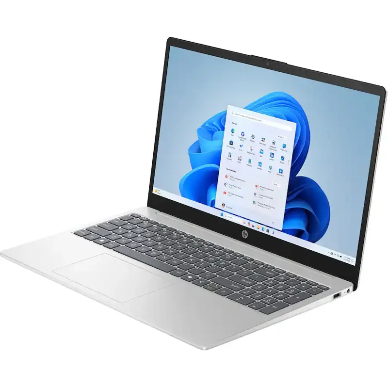 Laptop HP Notebook, 15.6 Pulgadas Touch, FHD, Ryzen 5 7520U, 8GB RAM, 512GB SSD, Win11 Home, Color Plata, Teclado Inglés