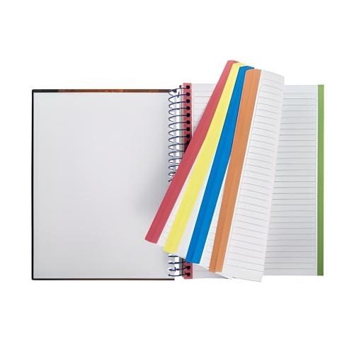 CUADERNO ESPIRAL DOBLE ANILLO 150 HOJAS C/LINEA C/CUADROS CONCEPT D'LUXE MULTIMATERIA