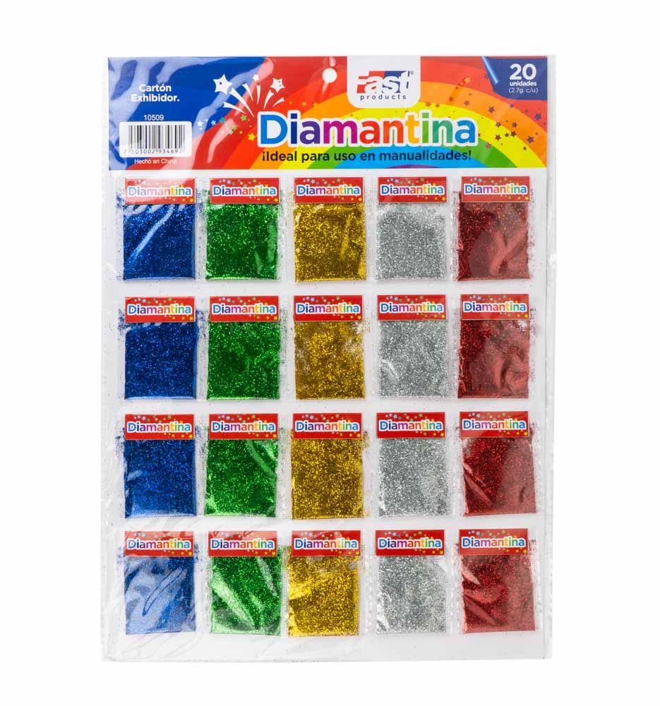 DIAMANTINA FAST CARTON 20 BOLSITAS 2.7G COL SURTIDO