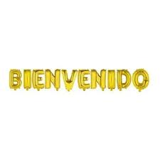 LETRAS DE BIENVENIDO INFLABLE DORADO