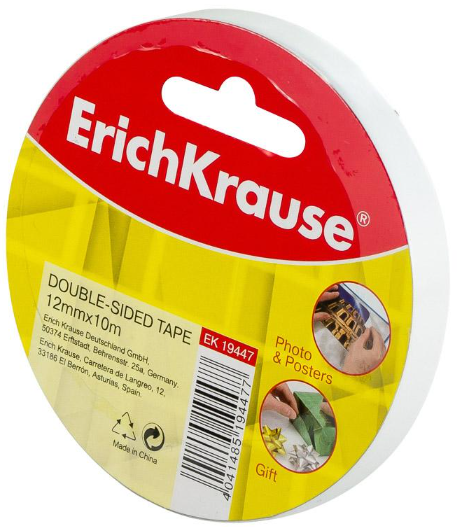 CINTA ADHESIVA ERICH KRAUSE DOBLE CARA12MM X10M