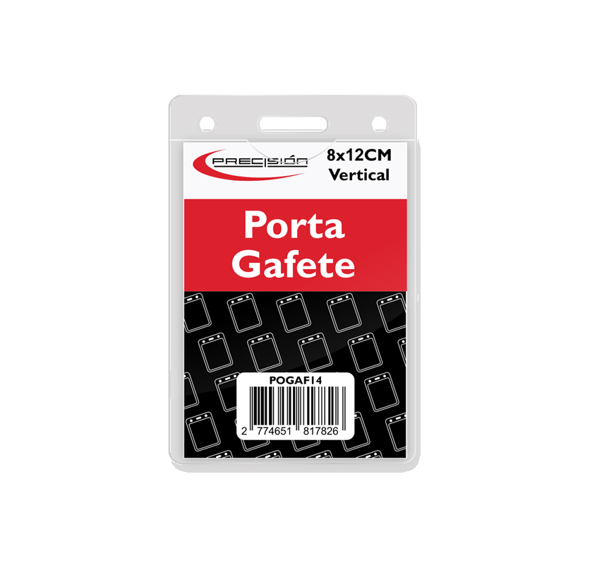 PORTA GAFETE PRECISION S/CORDON 8X12 CM VERTICAL