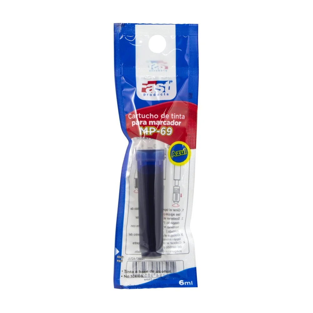 CARTUCHO DE TINTA PARA MARCADOR FAST MP-69 AZUL 6ML