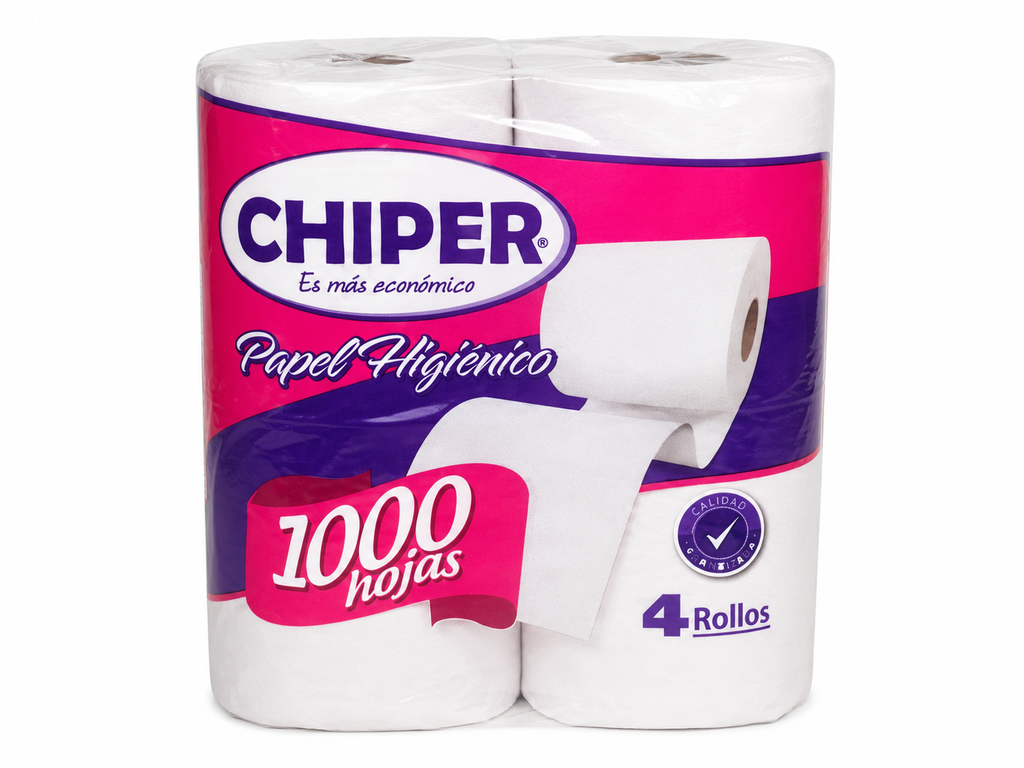 FARDO DE PAPEL HIGIENICO CHIPER 48U 1000 HOJAS