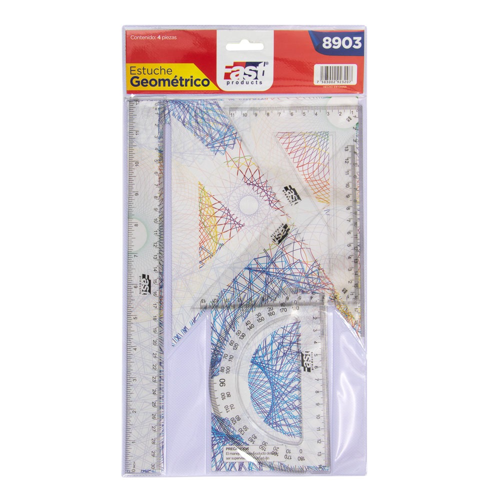 ESTUCHE GEOMETRICO FAST 8903 GRANDE