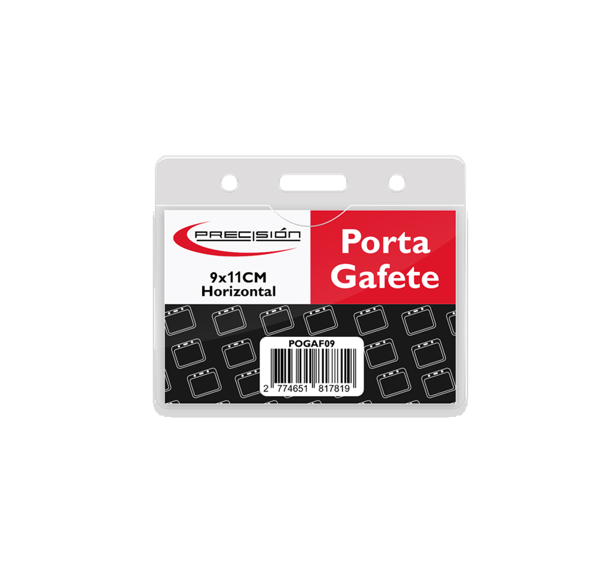 PORTA GAFETE PRECISION S/CORDON 9 x 11 CM HORIZONTAL