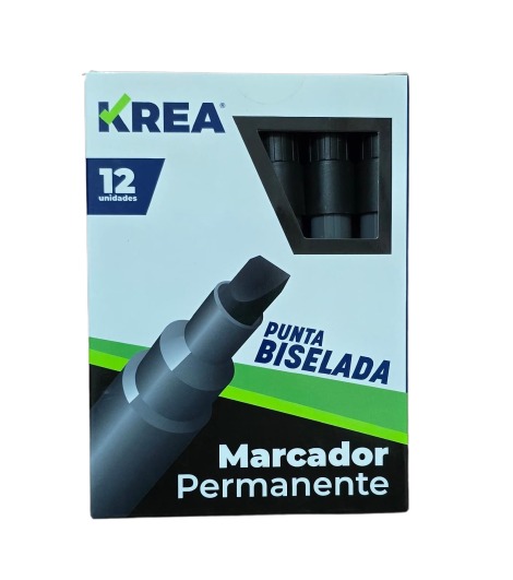 MARCADOR KREA PERMANENTE PUNTA BISELADA