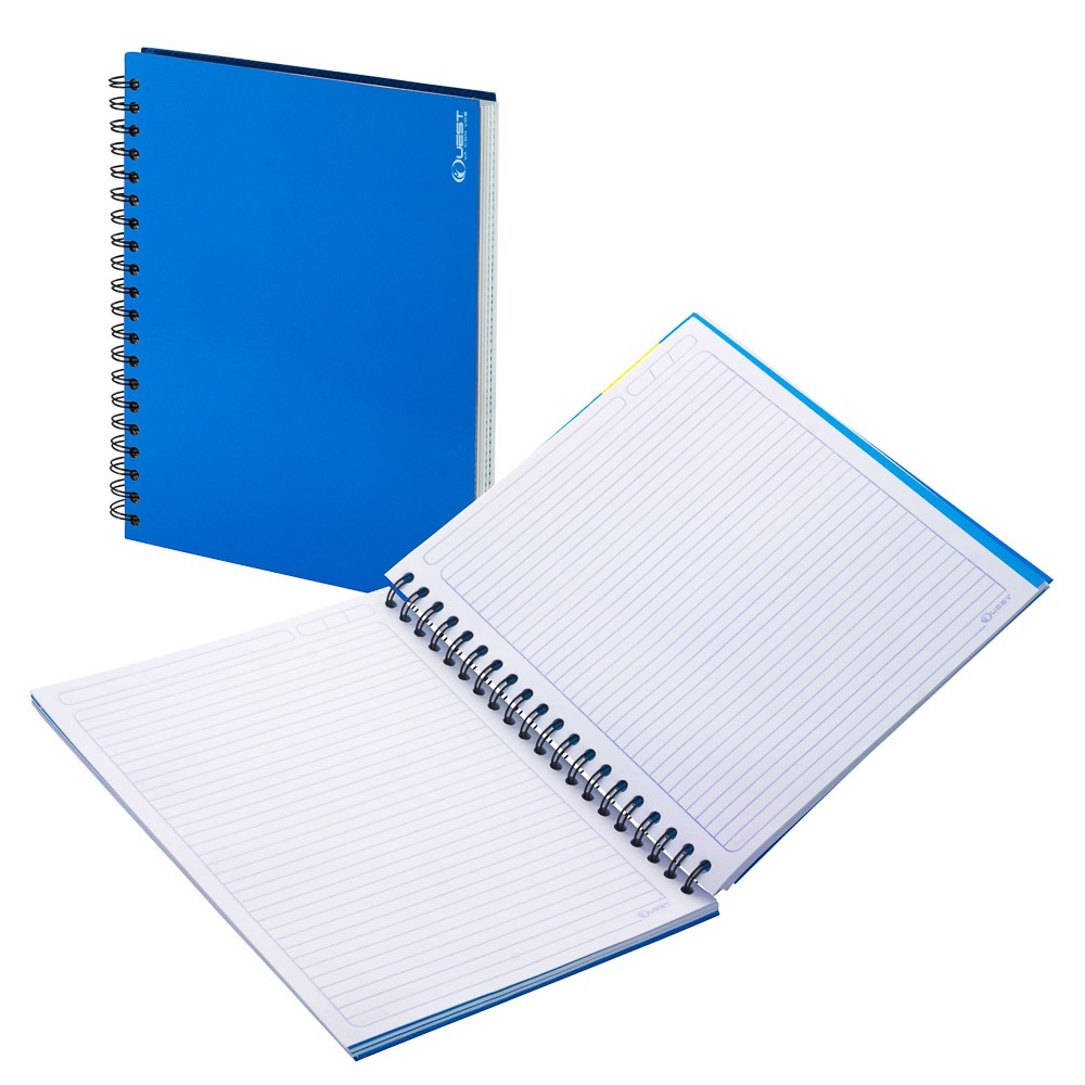 CUADERNO DOBLE ANILLO QUEST 150H TD 239961 BLANCO