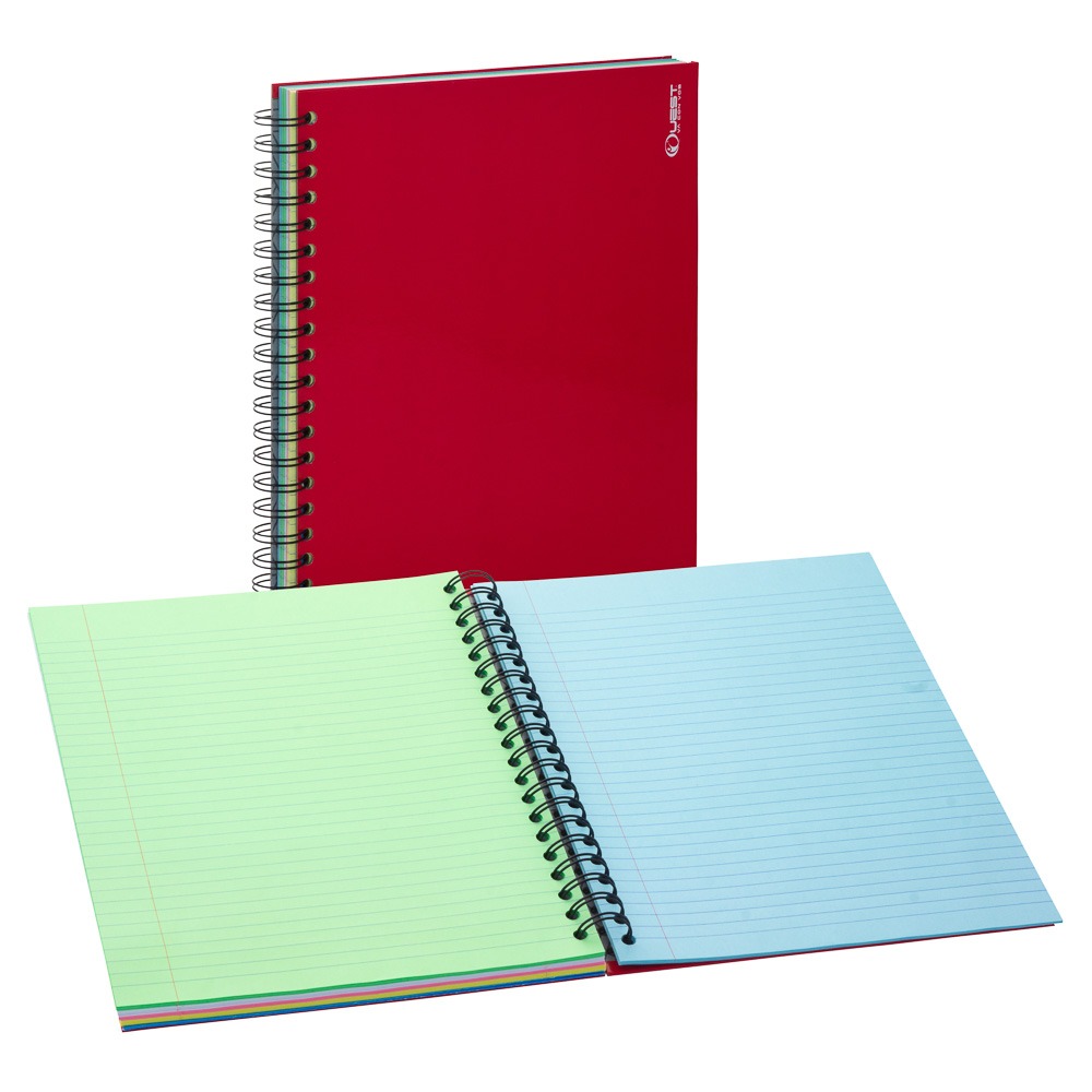 CUADERNO DOBLE ANILLO QUEST 150H TD 249962 COLORES