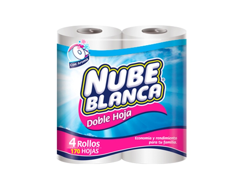 PAPEL HIGIÉNICO NUBE BLANCA DOBLE HOJA