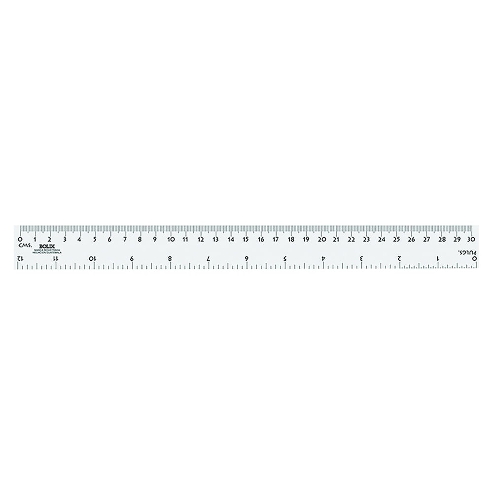 REGLA PLASTICA BOLIK DE 30 CENTIMETRO