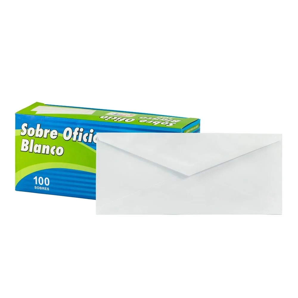 CAJA SOBRE BLANCO 100U POSTAL BOND 75G