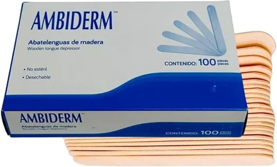 ABATELENGUAS AMBIDERM MADERA 100U