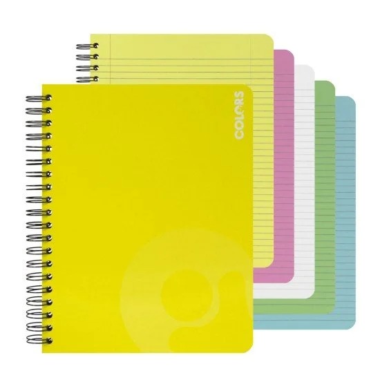CUADERNO DOBLE ANILLO VIVO 150H 239960 COLORES LINEA