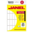 ETIQUETA ADHESIVA CLASICA BLANCA #15 19 X 50 MM JANEL BOLSA 1001950100