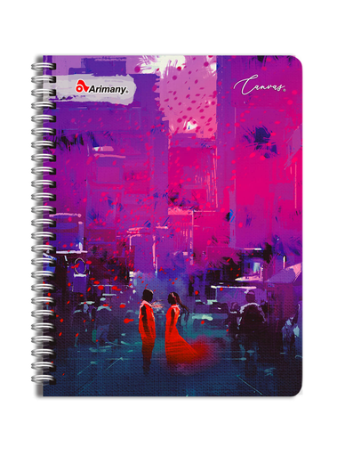 CUADERNO ESPIRAL 70 HOJAS ARIMANY DOBLE ANILLO CON DISEÑO