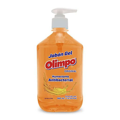 FRASCOS DE JABÓN LIQUIDO ANTIBACTERIAL DE 460 MILILITROS OLIMPO