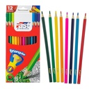 CRAYON DE MADERA FAST 12 COLORES LARGO TRINGULAR