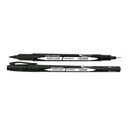MARCADOR PARA CD-DVD DOBLE PUNTA PRECISION PERMANENTE NEGRO