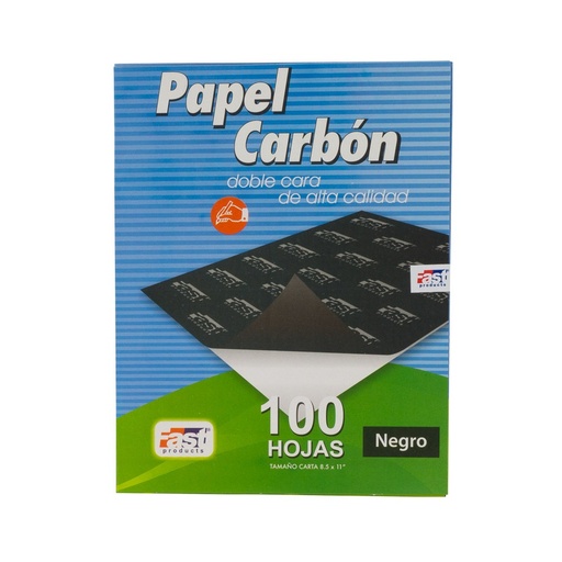 PAPEL CARBON FAST 100U DORSO NEGRO