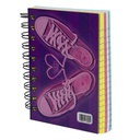 LIBRETA DOBLE ANILLO PACASA 150H 229924 COLORES